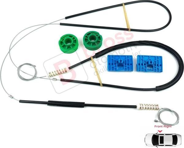 Audi A6 C5 4B 1997-2005 Allroad 4BH 4/5 Kapı 4B0837462 İçin Ön Sağ Cam Kriko Tamir Seti - Image 1