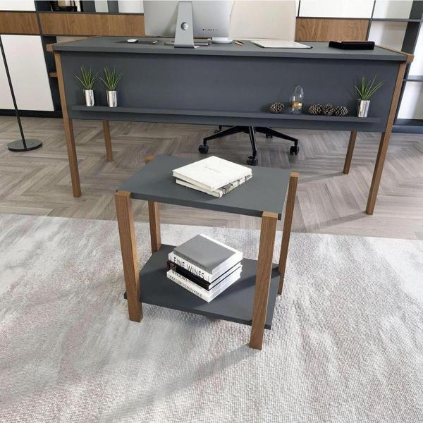 Lagomood Zenith Sehpa Antrasit Ceviz - Image 1