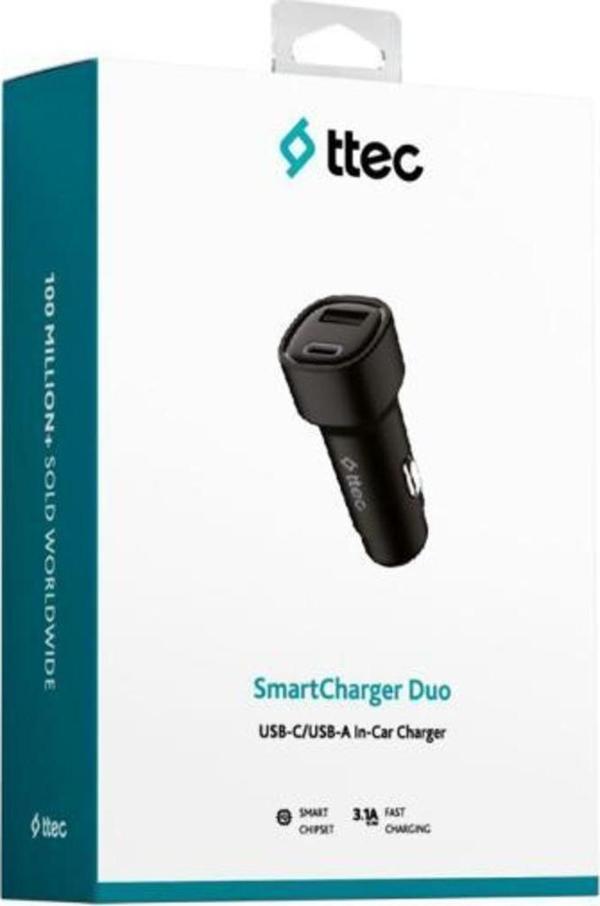 Smart Charger Duo 3.1A Araç Şarj Aleti USB +CUSB-A - Image 1