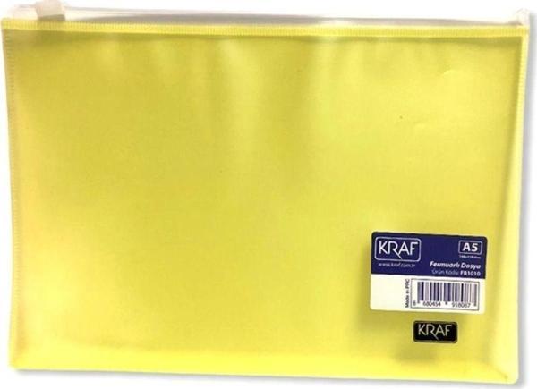 Kraf Fb1010 Fermuarlı Dosya A5 Mavi Renk - Image 1