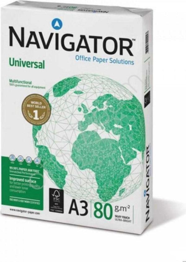 Navigatör Navigator Fotokopi Kağıdı 500 Lü A3 80 Gr Beyaz (1 Paket) - Image 1