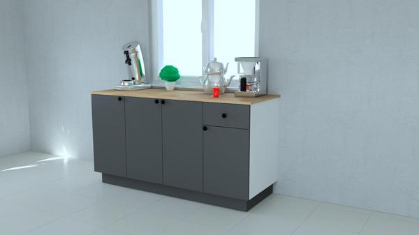 Mobilique 160 Cm Antrasit Alt Dolap Hazır Mutfak - Image 1