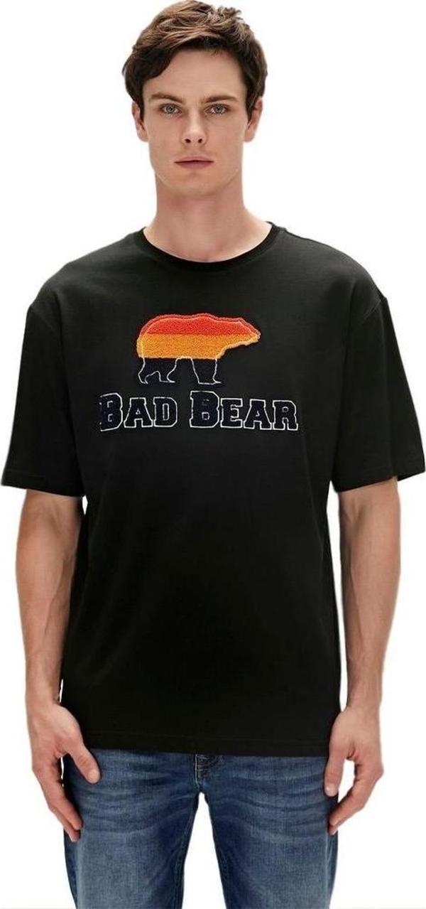 Bad Bear 23.01.07.027 Tripart T-Shirt Siyah - Image 1