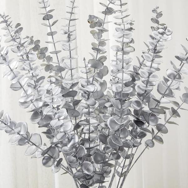 Netten Evime Yapay Çiçek Gümüş Renk Okaliptus 3Dallı Uzun Dal 76 cm Eucalyptus - Image 1