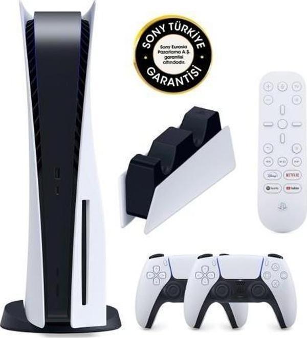 Sony Playstation 5 + 2.Dualsense + Dualsense Şarj İstasyonu + Medya Kumandası (Eurasia Garantili) - Image 1