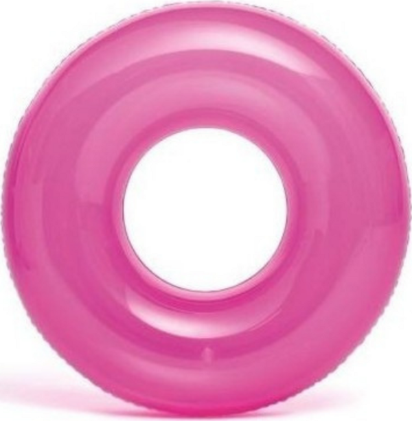 İntex Şeffaf Baskılı Jumbo Simit 76 cm Pembe - Image 1