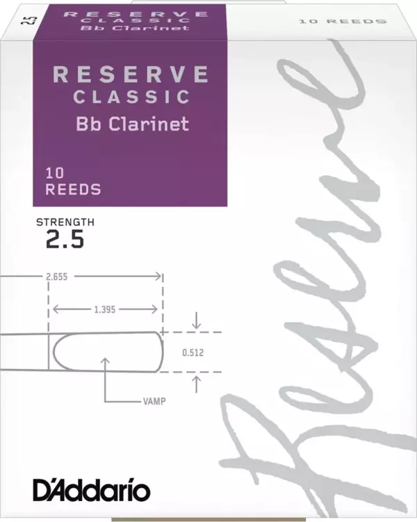 D'addario Woodwinds Reserve Classic Dct1025 Sib Klarnet Kamışı No:2.5 - Image 1