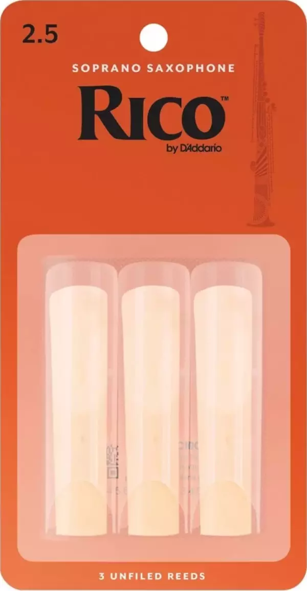 D'addario Woodwinds Rico Rıa0325 Soprano Saksafon  Kamışı (3 Lü) No:2.5 - Image 1