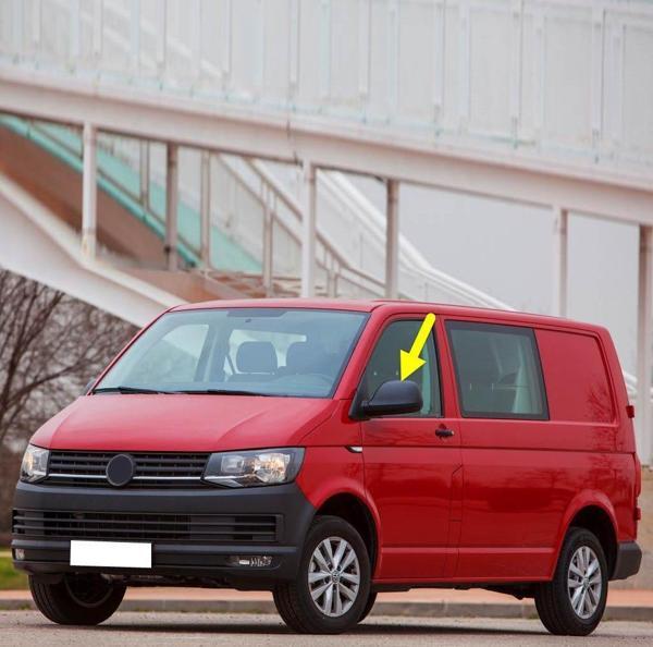 VW Transporter T6 2016-2019 Sol Dış Ayna Üst Kapağı Siyah 7E1857527F - Image 1