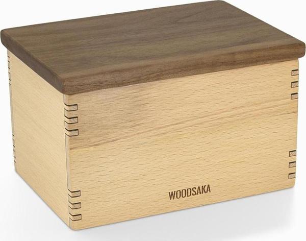 Mutfak İçin Saklama Kutusu 3 - Gürgen ve Ceviz Ağacından - 13.8cm x 9.8cm x 9cm  - Image 1