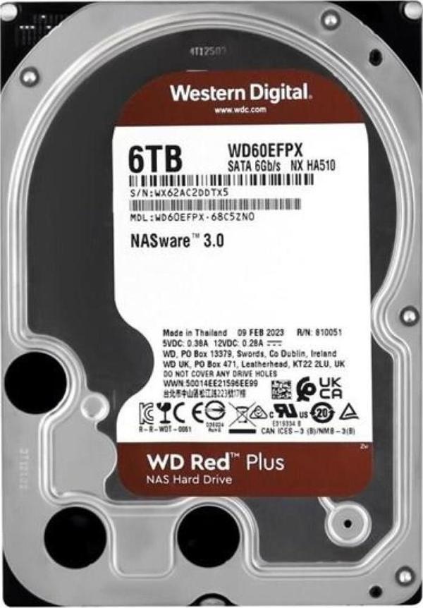 Wd 6Tb Red 5400Rpm 256Mb Sata3 Wd60Efpx Nas Disk - Image 1
