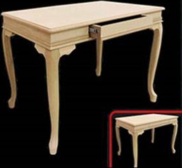  Çalışma Masa ST 17938 ÇEKMECE Model Kayın Aslan ayak kaplama HAM Natüre El Yapım - Image 1
