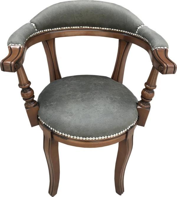 Sandalye 18010 klasik model Kayın RETRO ASLAN Ayak kalite şönil kumaş El yapım - Image 1