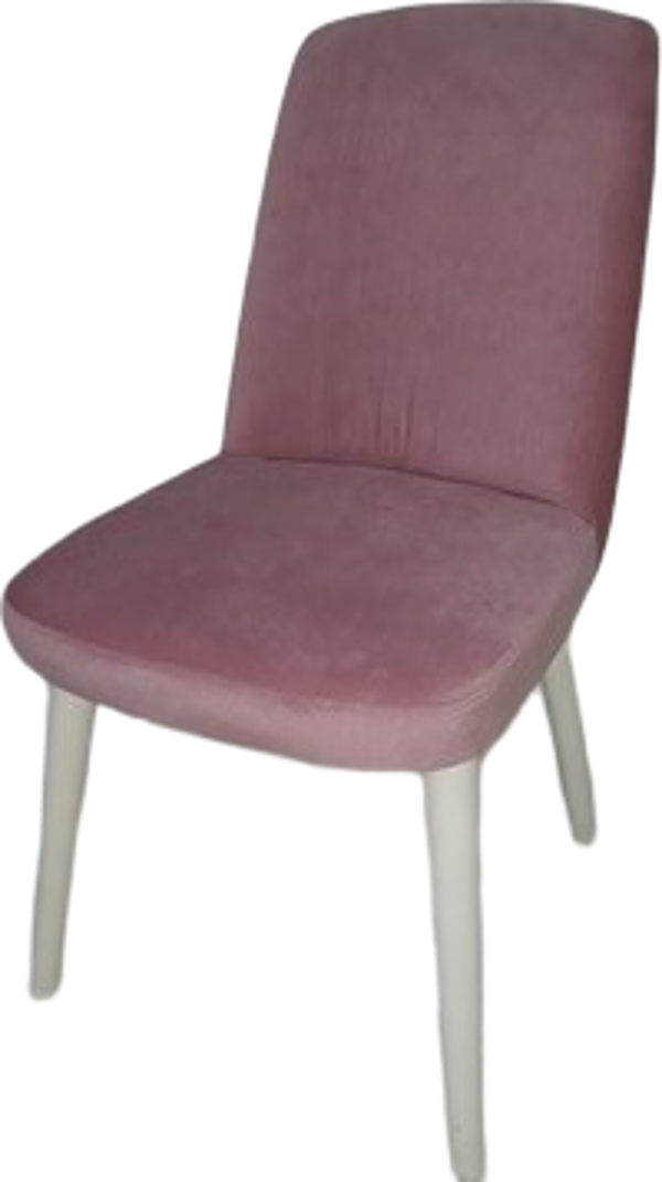 Sandalye 18083 GİYDİRME model Kayın RETRO Ayak Babyface kumaş Parlak beyaz papel - Image 1
