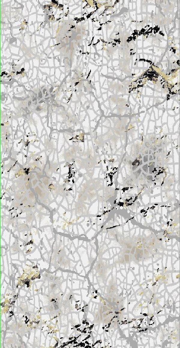Diamond Halı 25009A GOLD 19580 SİYAH Model 200*280 Polip Leke Tutmaz Modern Çizgi - Image 1