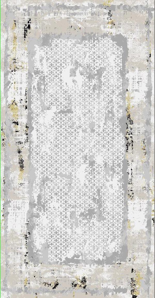 Diamond Halı 25012A 19592 GOLD SİYAH Model 200*280 Polip Leke Tutmaz Modern Çizgi - Image 1