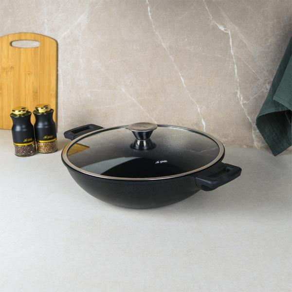 Aryıldız Paris Wok Tencere Siyah 32 cm - Image 1