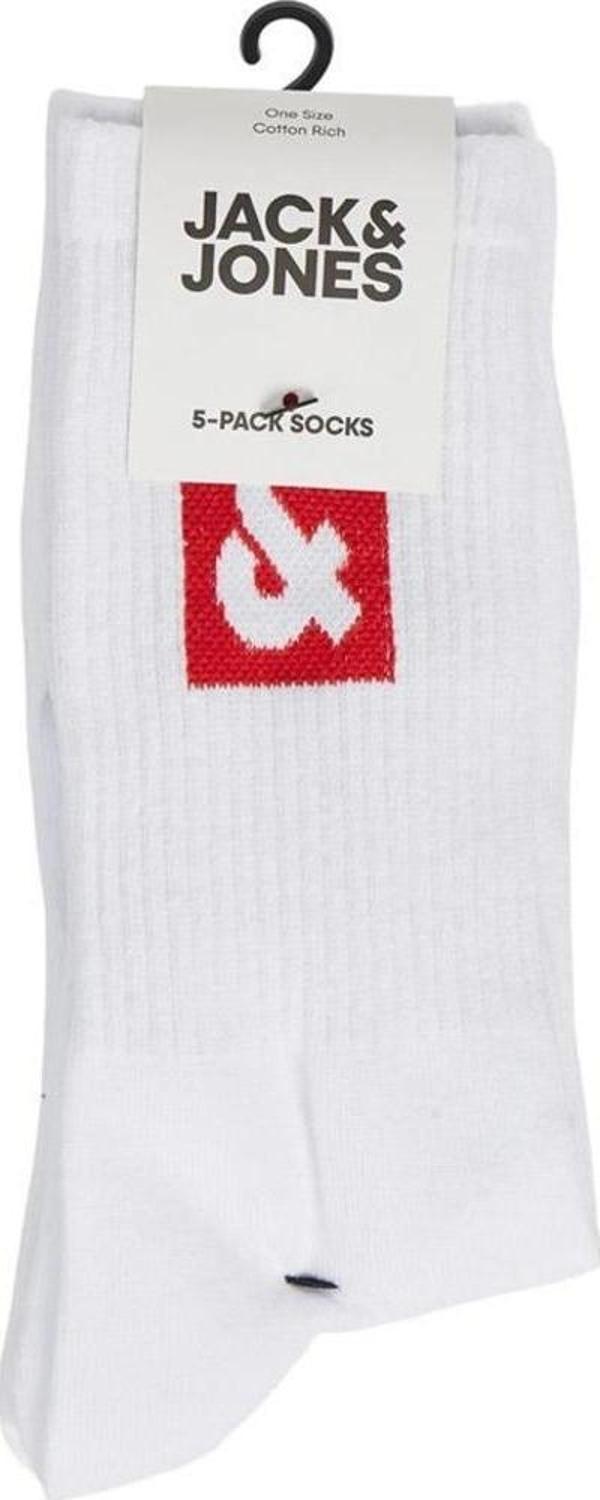 Jack&Jones 12241119 Jacdan Logo Tennis Socks 5 Pack Beyaz & - Image 1