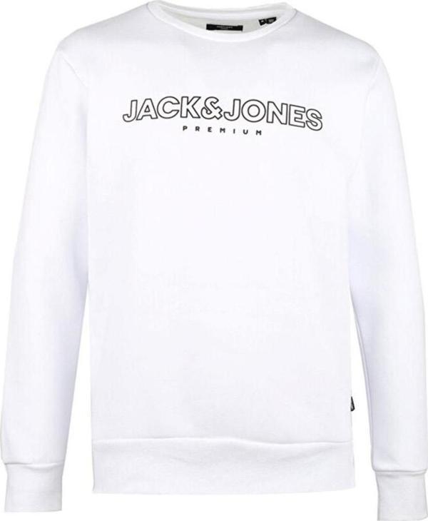 Jack&Jones 12245593 Jprblajason Branding Sweat Beyaz - Image 1