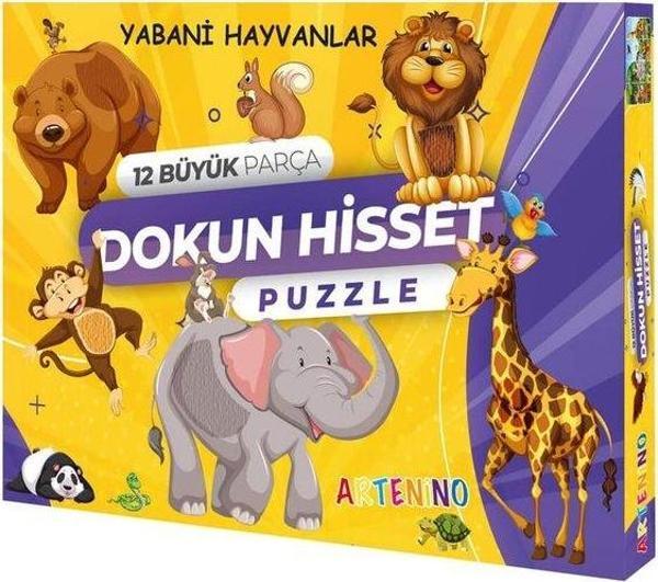 Artenino Yabani Hayvanları 12 Büyük Parça Dokun Hisset Puzzle - Image 1