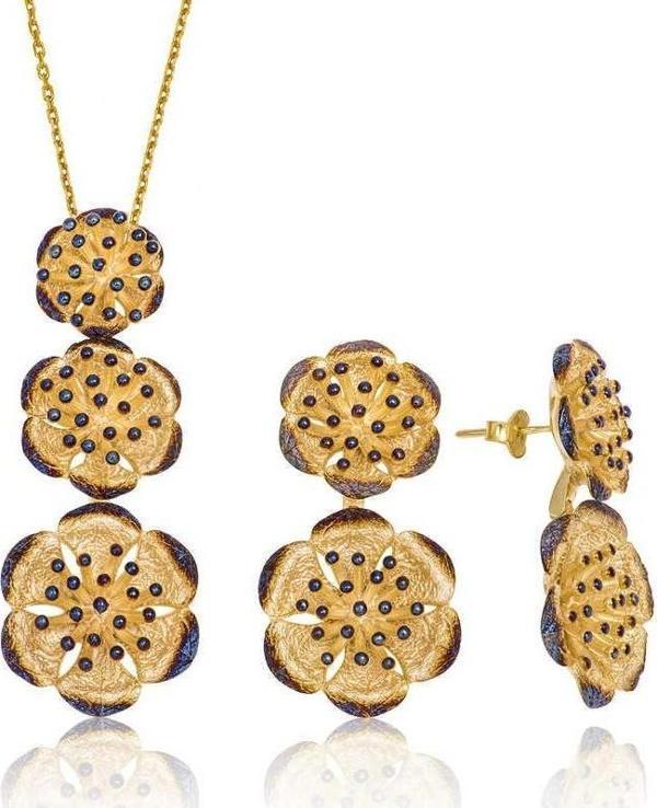 Gümüş Nilüfer Çiçeği Bayan Set - Image 1