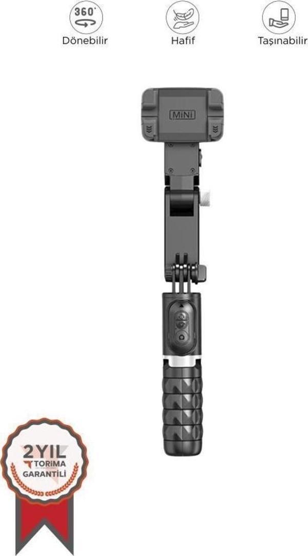 Torima Q18 Siyah Led Işıklı Kumandalı Çok Amaçlı Tripod Selfie Çubuğu - Image 1