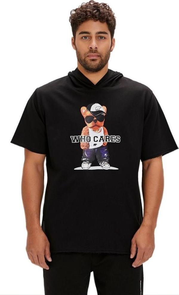 Bad Bear 24.01.12.002 Mood Hoodie T-Shirt Siyah - Image 1