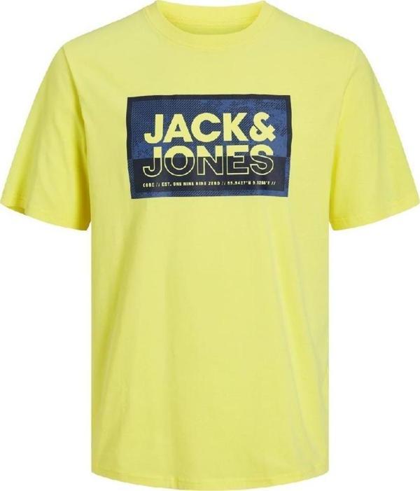 Jack&Jones 12253442 Jcologan Tee SS Crew Neck SS24 Ln Sarı - Image 1