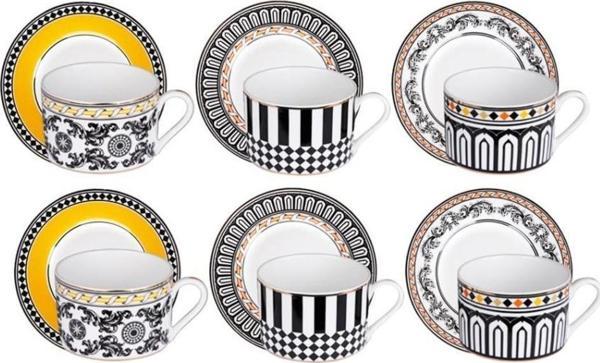 Lucky Art Margery Bone 6lı Çay Fincan Seti - Image 1