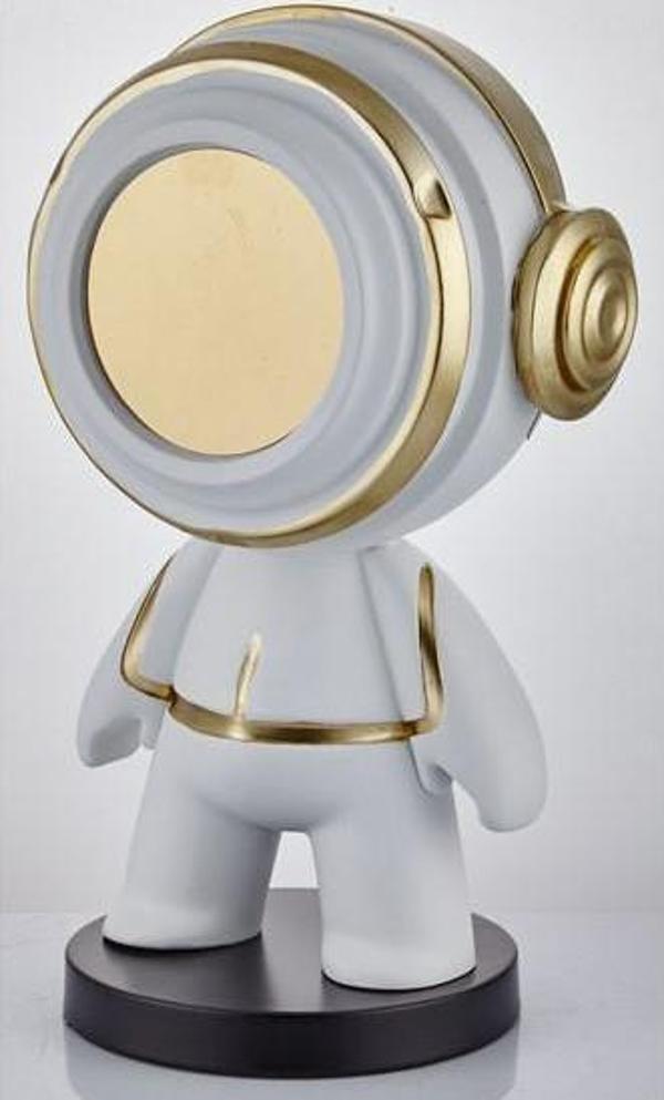 Lamedore Astronaut White Gold Bıg Decor 25x18x40 Cm - Image 1
