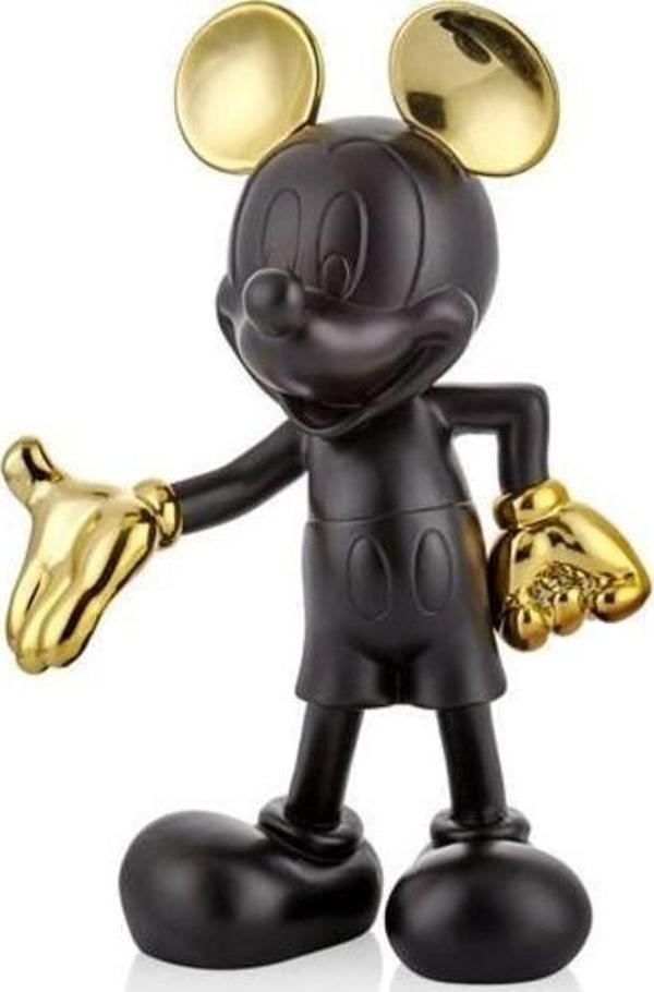 Lamedore Mickey Mouse Black Gold Dekor 18x11x29 Cm - Image 1