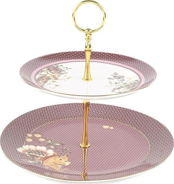 Mikasa Moor Magenta 2 Katlı Servis 27x24cm - Image 1