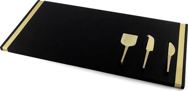 Mikasa Moor Siyah Gold 3 Parça Peynir Servis Seti 60x30cm - Image 1