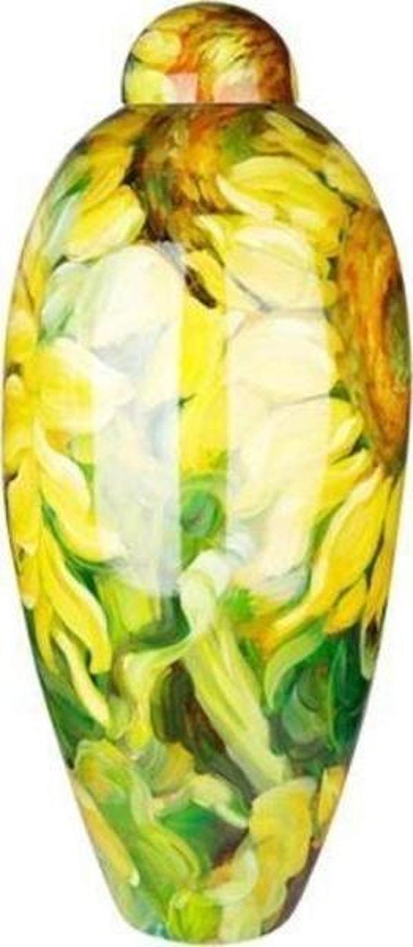 Lucky Art Ayçiçek Desen Kapaklı Küp 76 cm - Image 1