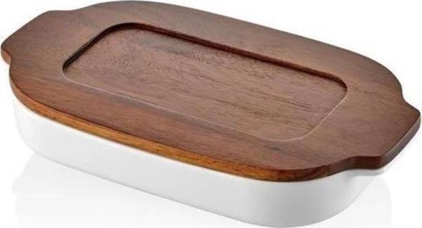 The Mia Woody Kapaklı Fırın Kabı 36x22 cm - Image 1