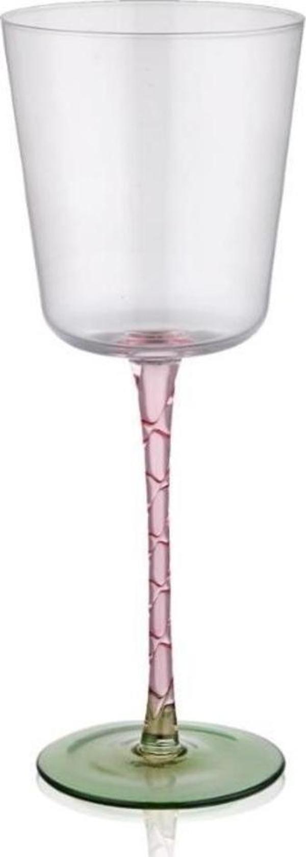The Mia Şarap Kadehi Pembe Yeşil 350 ml - Image 1