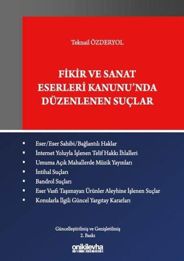 Fikir ve Sanat Eserleri Kanunu'nda Düzenlenen Suçlar - On İki Levha Yayıncılık - Image 1