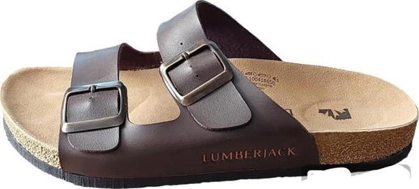 Lumberjack Mendy Kahve Koyu Renk Toka Anatomik Günlük Terlik - Image 1