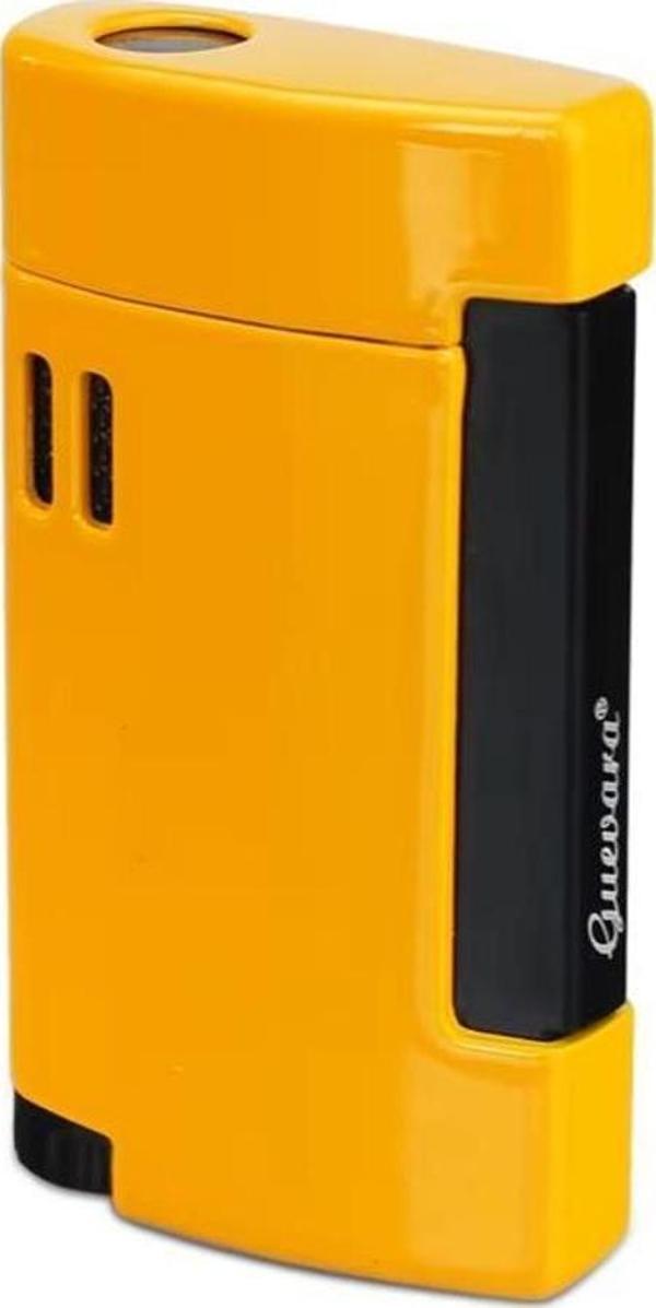 Guevara Tek Torch Pürmüz Sarı-Siyah Metal Puro Çakmağı - Image 1