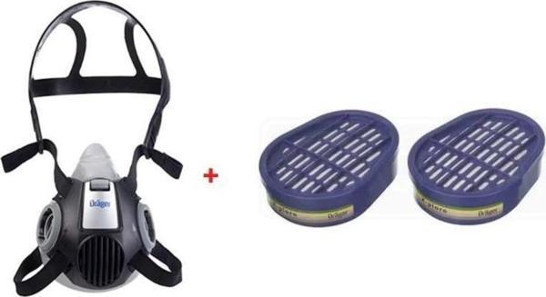 Drager Xplore 3300 Yarım Yüz Maskesi + 6738816 Abek Filtre - Image 1