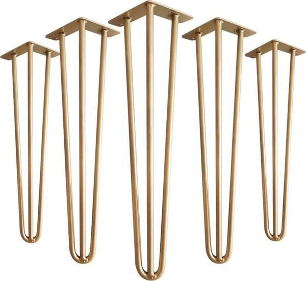Sehpa Ayakları ve Mobilya Ayakları İçin Metal Gold Firkete Takımı 40 Cm - Image 1