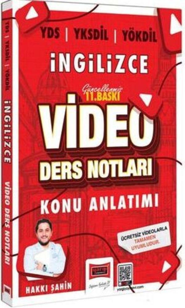 2024 YDS YÖKDİL YKSDİL İngilizce Video Ders Notları 11.Baskı (Hakkı Şahin) - Yargı Yayınları - Image 1