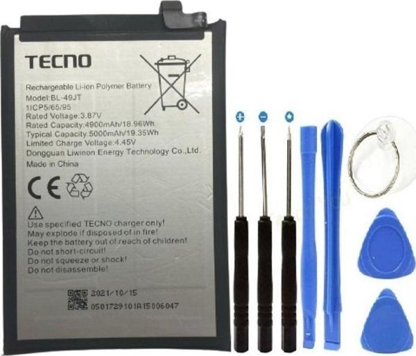 Tecno Spark 8 Pro Pil Batarya + Tamir Set Bl-49JT 5000 mAh - Image 1