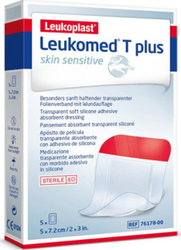 Bsn Leukomed T Plus Pedli Transparan Film Yara Örtüsü 5cm x 7,2cm 5'li - Image 1