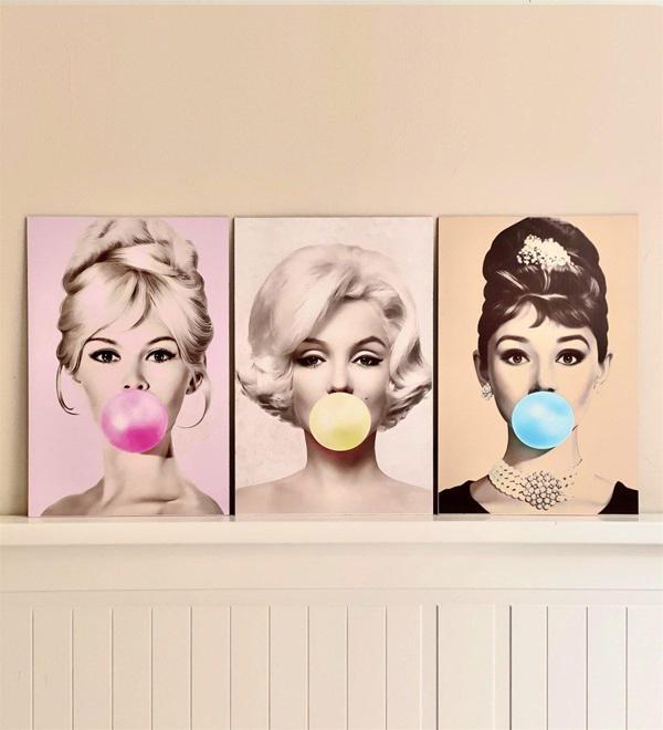 Marilyn Monroe Tasarımlı Duvar Panosu 3'lü Set - Image 1