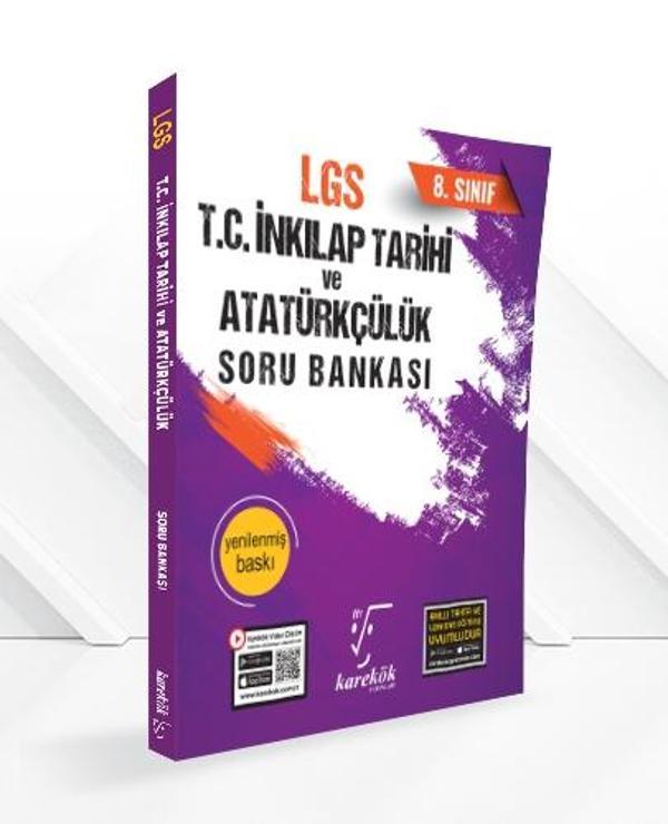 Karekök 8.Sınıf LGS TC İnkılap Tarihi ve Atatürkçülük Soru Bankası Karekök Yayınları - Karekök Eğitim Yayınları - Image 1