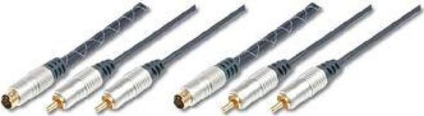 AK-AV 541 Ev Sinema Sistemleri İçin Yüksek Kalite Audio Kablosu, 4 pin S-VHS Erkek, 2 x RCA (cinch)  - Image 1