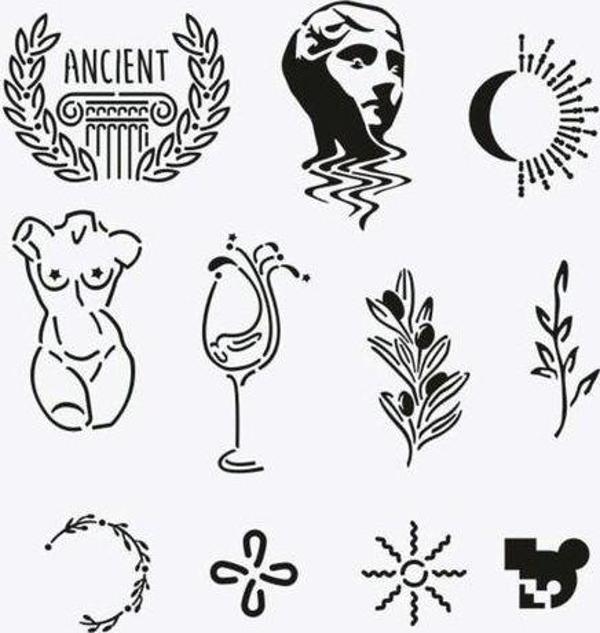 OneSpray Tattoo Ephesus City Pack Dövme Şablon Seti - Image 1