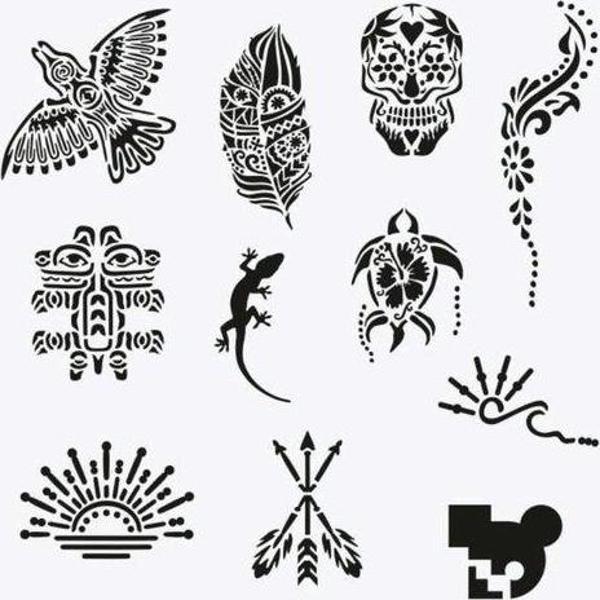 OneSpray Tattoo Tulum City Pack Dövme Şablon Seti - Image 1