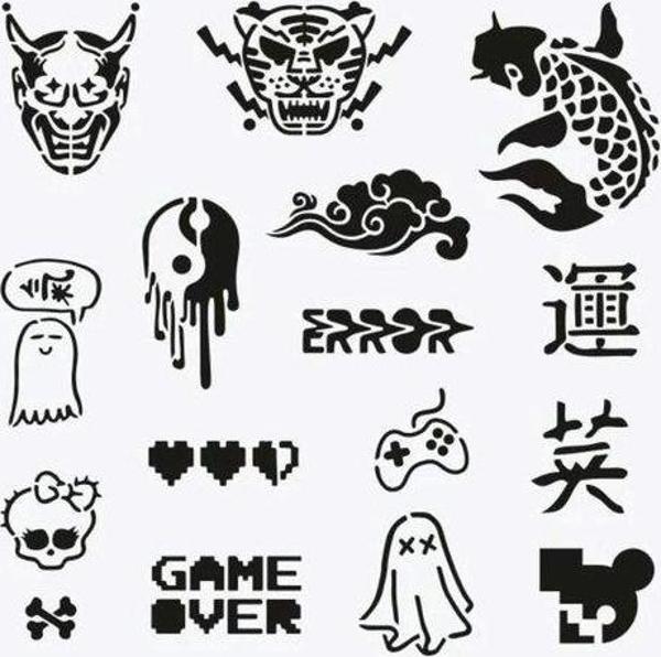 OneSpray Tattoo Tokyo City Pack Dövme Şablon Seti - Image 1